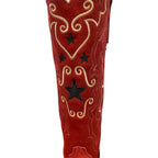 High Red Suede Western Boots – My Star