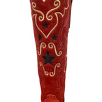 High Red Suede Women's Western Boots – My Star