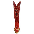 High Red Suede Women's Western Boots – My Star