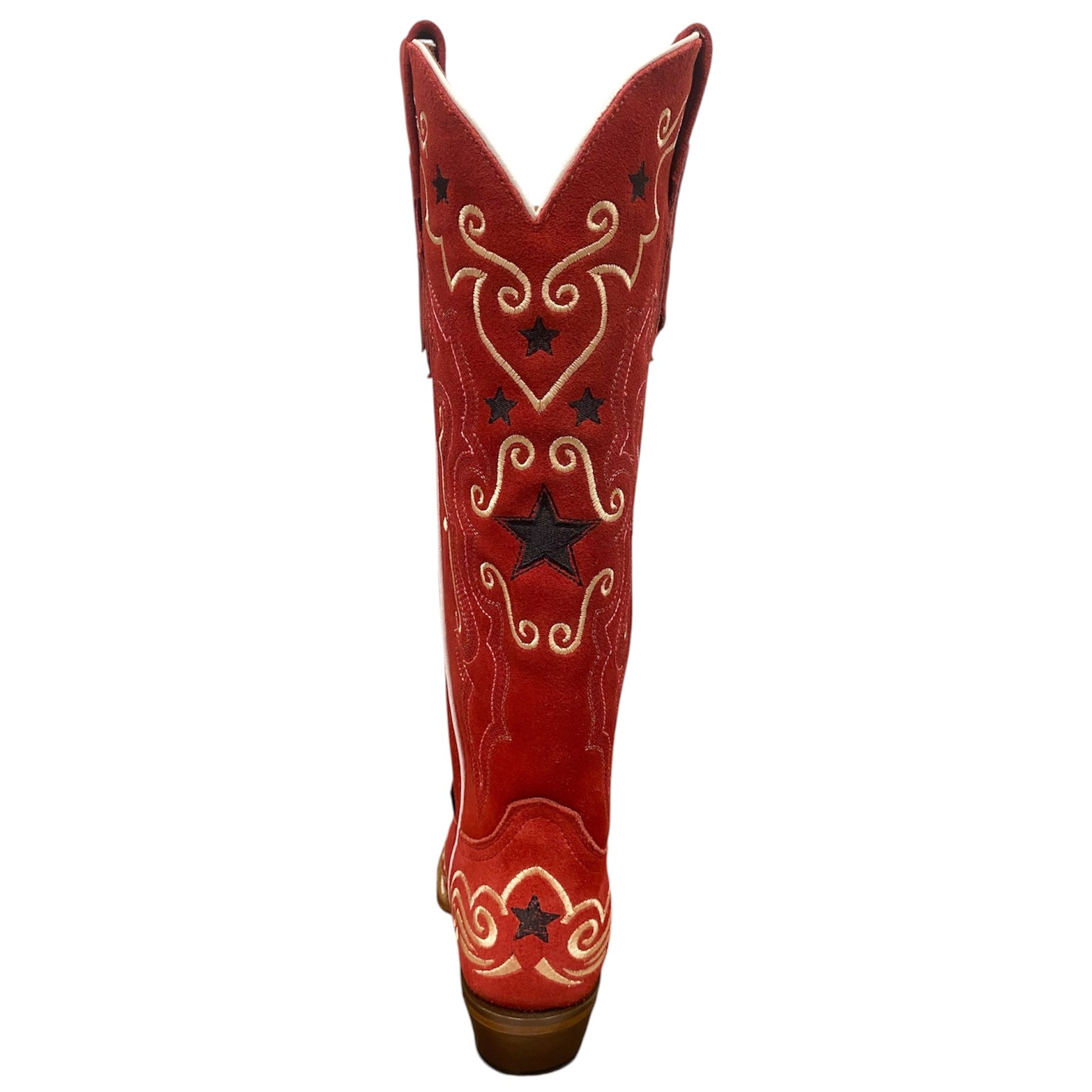 High Red Suede Western Boots – My Star