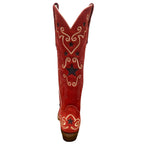High Red Suede Women's Western Boots – My Star