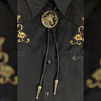 Horse Bolo Tie - Western Style Metal Necklace with Adjustable Clasp