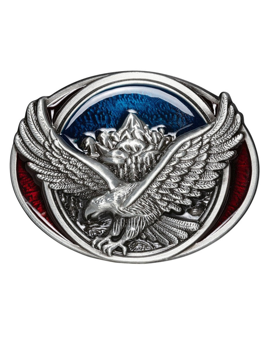 Huge Eagle Belt Buckle - Western Enamel Zinc Alloy Buckle 9x6cm