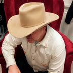 Pathfinder Wool Felt Western Cowboy Hat - Hatband with a metal buckle