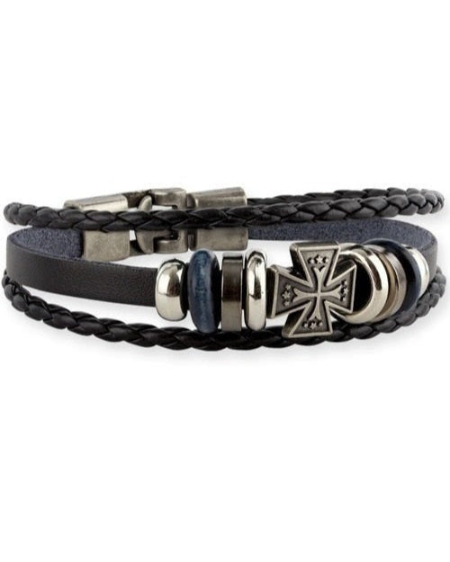 IRON CROSS COMBI BRACELET