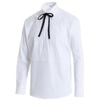 Joseph Old West Western Shirt White - Loose Fit with Bow Tie