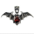STERLING SILVER PENDANT RED BAT