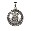 SILVER PENDANT VIKING WITH RUNES