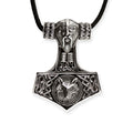 SILVER PENDANT WOLFSKOPF THORS HAMMER