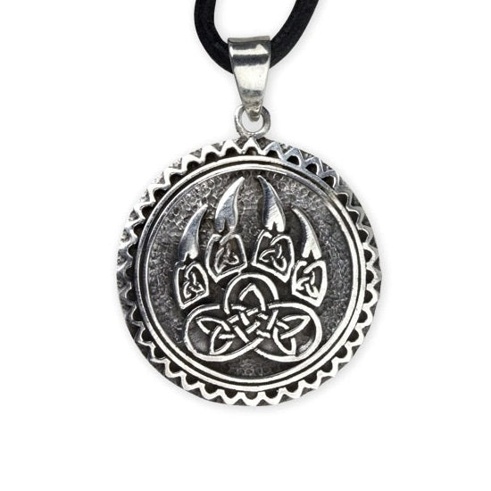 STERLING SILVER PENDANT BEAR PAW