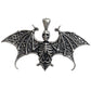 SILVER PENDANT BAT SKULL