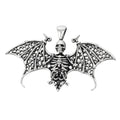 SILVER PENDANT BAT SKULL