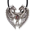 SILVER DRAGON'S HEART PENDANT