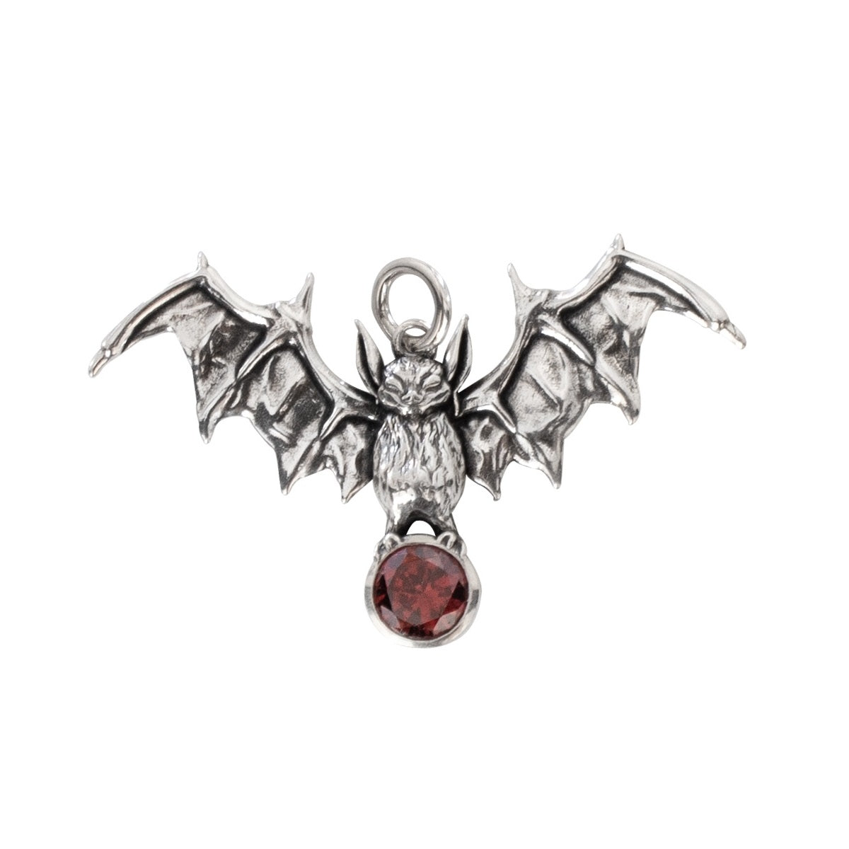 Silver PENDANT RED BAT