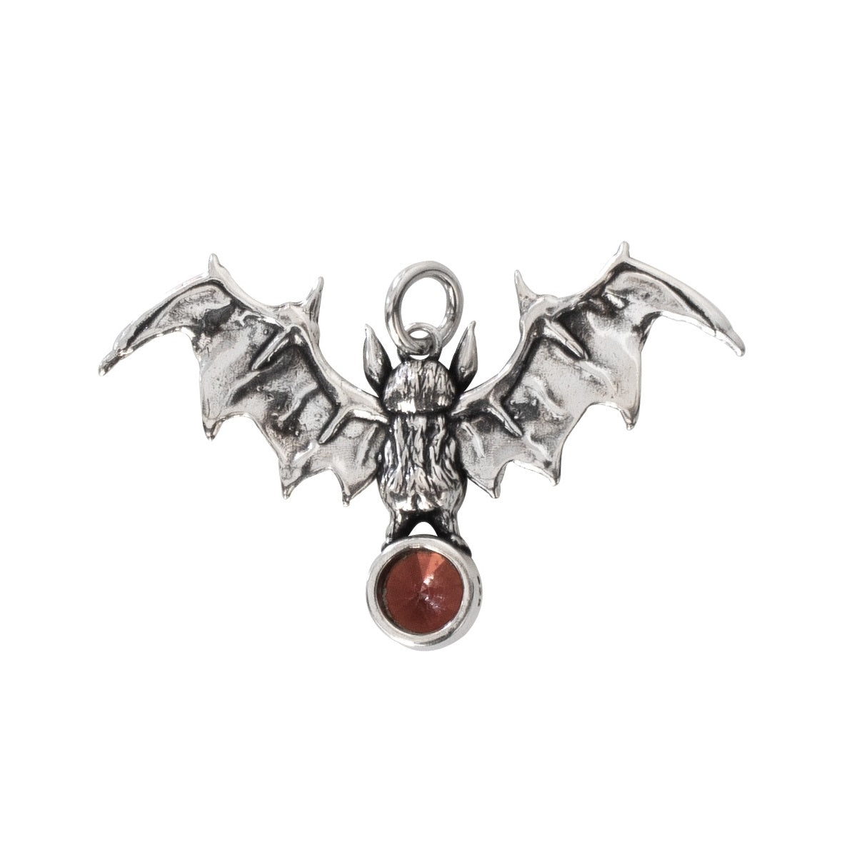 Silver PENDANT RED BAT