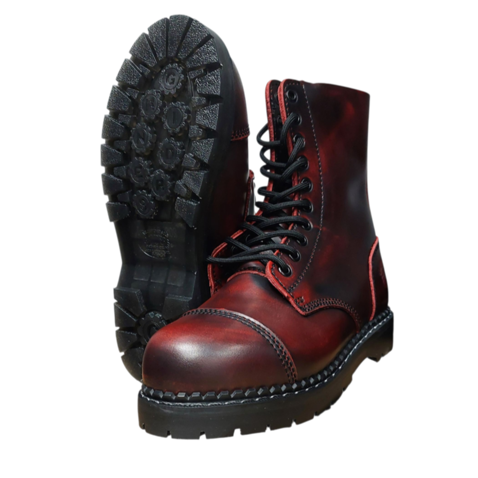 LACE UP BOOTS STAG ACS BURGUNDY