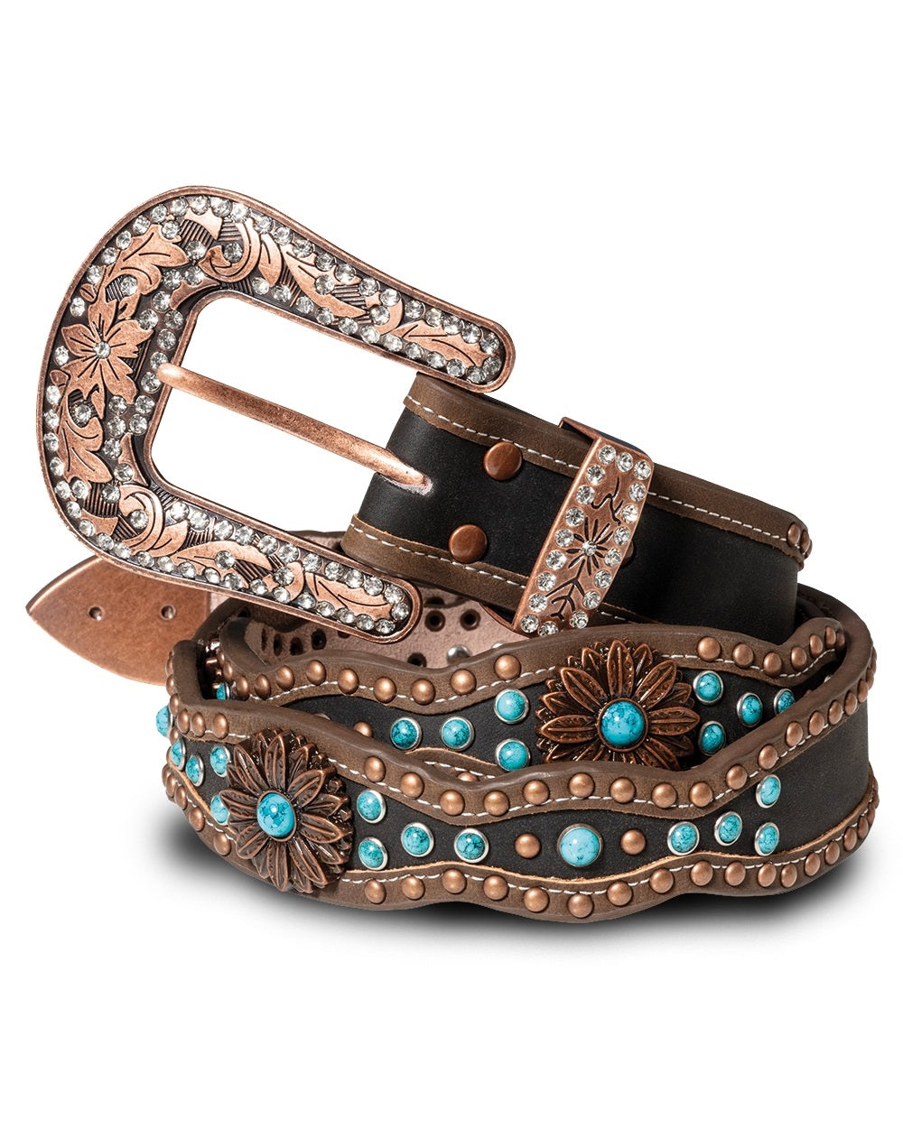 LADIES FLORAL WESTERN BELT