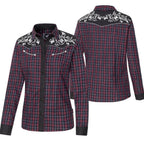 LADIES PLAID BLOUSE ABBY