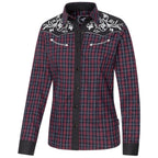 LADIES PLAID BLOUSE ABBY