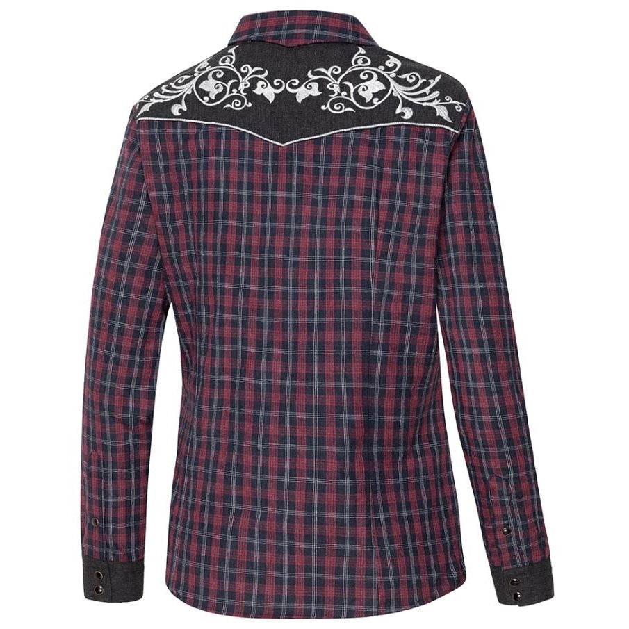 LADIES PLAID BLOUSE ABBY