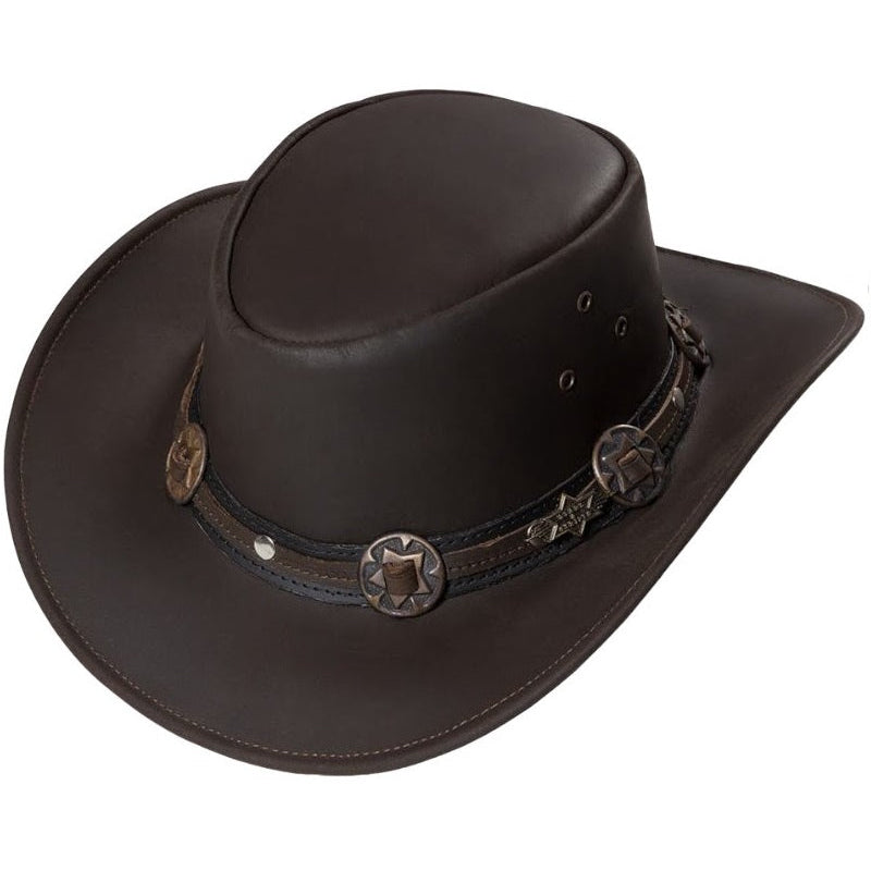 LEATHER WESTERN HAT HUCK