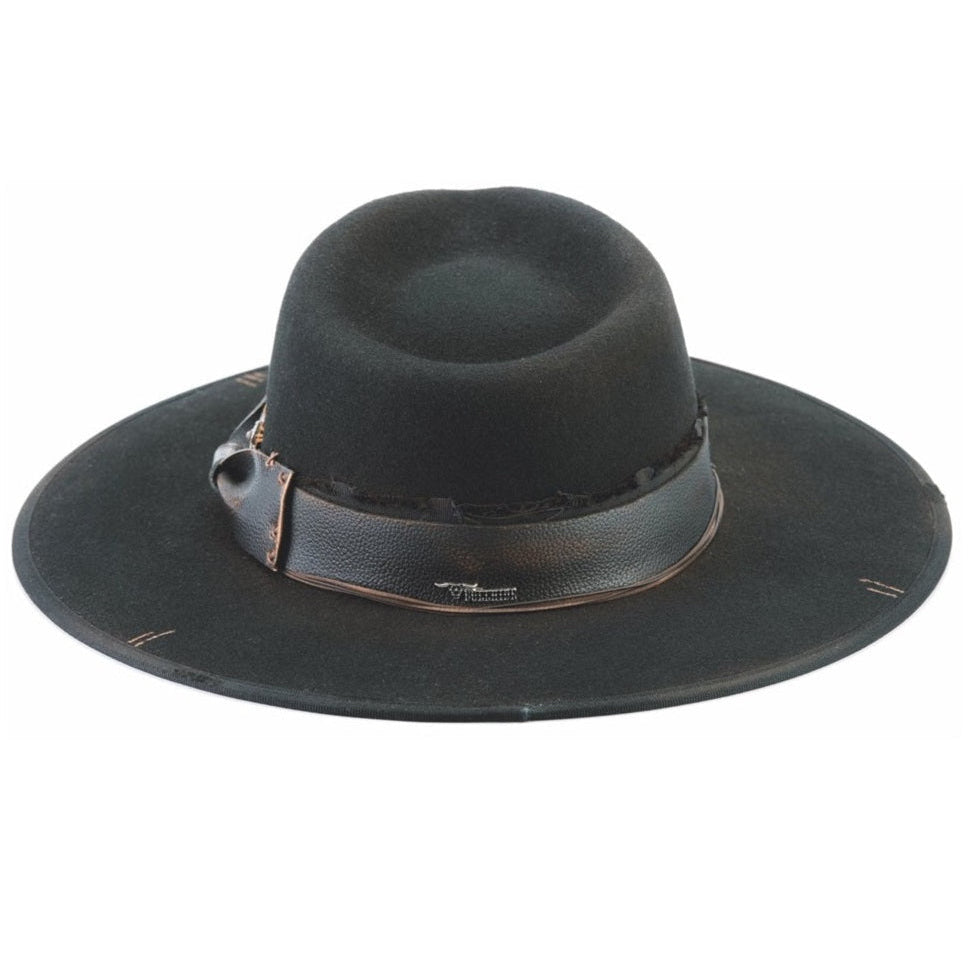 MEN'S DISTRESSED BLACK HAT NEW FRONTIER
