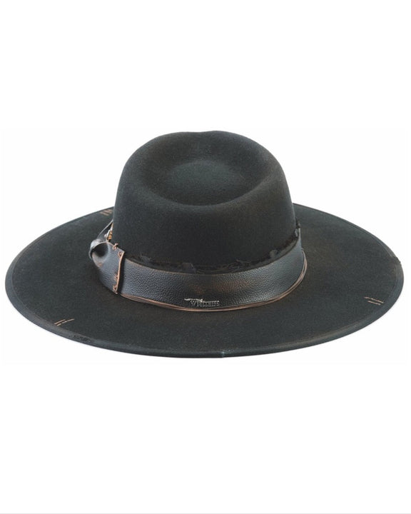 MEN'S DISTRESSED BLACK HAT NEW FRONTIER