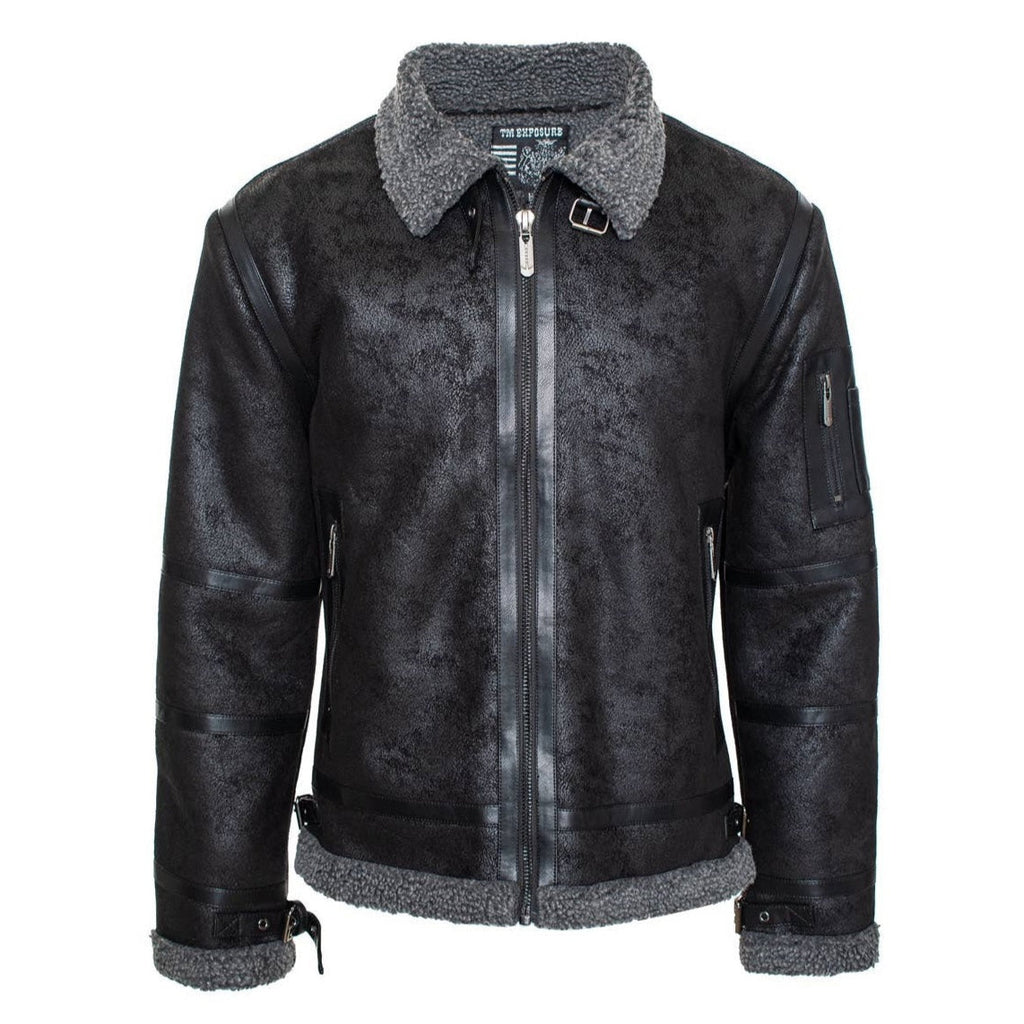MEN'S FAUX LEATHER JACKET