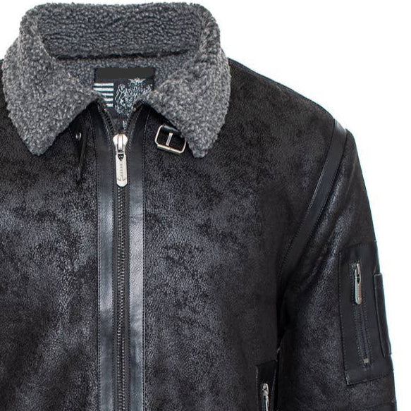 MEN'S FAUX LEATHER JACKET