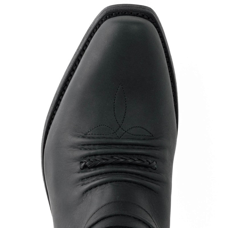 Men's Braided Ornament Cowboy Boots - Handcrafted Waterproof Leather Biker Boots