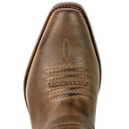Men's Brown Braided Cowboy Boots - Handcrafted Waterproof Leather Biker Boots