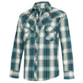 Men's Checkered Western Shirt Jeff - Embroidered with Adjustable Cuffs