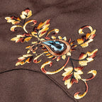 Men's Embroidered Western Shirt Hogan - Suede Look with Smiley Pockets