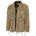 Men's Fringe Leather Jacket Hombre - Western Cowboy Jacket with Lacing