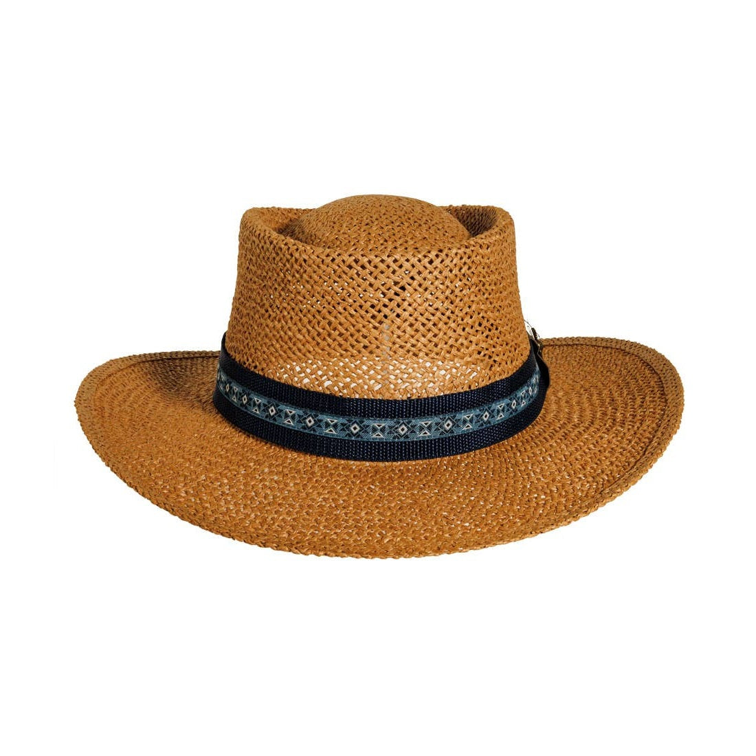 Men's Gambler Straw Hat Links Toyo Straw Sun Hat Wide Brim