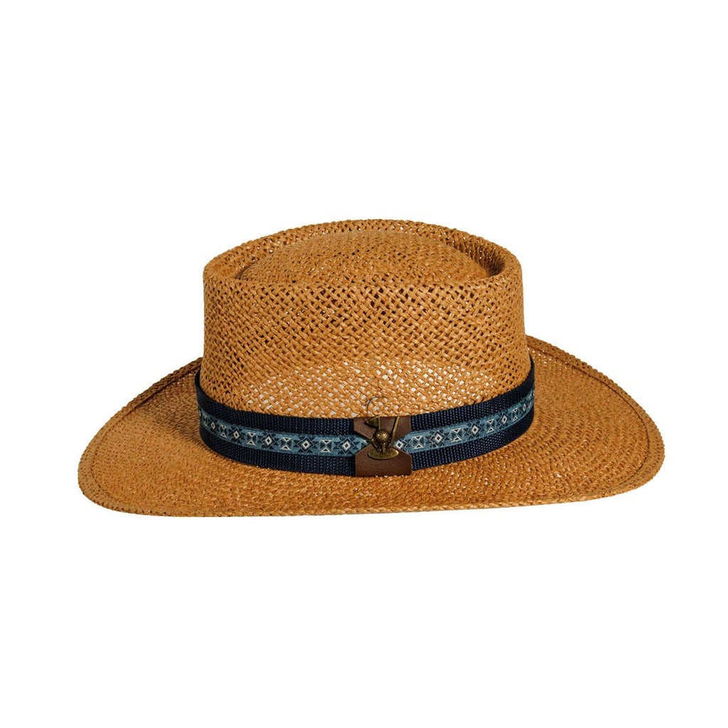 Men's Gambler Straw Hat Links Toyo Straw Sun Hat Wide Brim