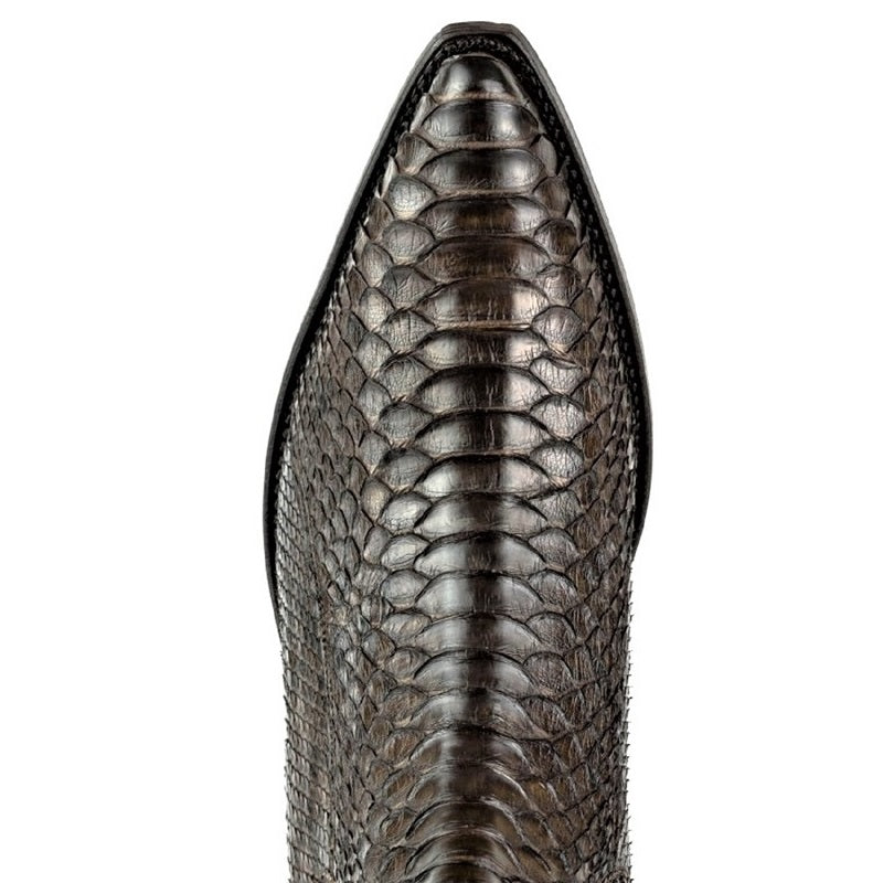 Men's Harrier M-50 Python Leather Ankle Boots - Goodyear Welted Chelsea Boots with Elastic Sides