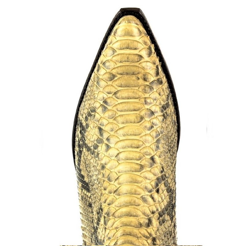 Men's Harrier M-50 Python Leather Ankle Boots - Goodyear Welted Chelsea Boots with Elastic Sides
