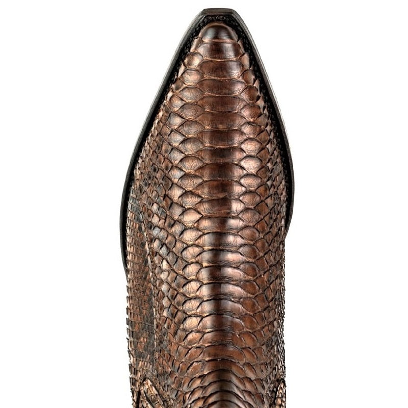 Men's Harrier M-50 Python Leather Ankle Boots - Goodyear Welted Chelsea Boots with Elastic Sides