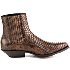 Men's Harrier M-50 Python Leather Ankle Boots - Goodyear Welted Chelsea Boots with Elastic Sides