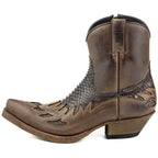 Men's Mayura Python Cowboy Ankle Boots - Handcrafted Goodyear Welt Leather Boots with Zipper