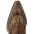 Men's Mayura Python Cowboy Ankle Boots - Handcrafted Goodyear Welt Leather Boots with Zipper