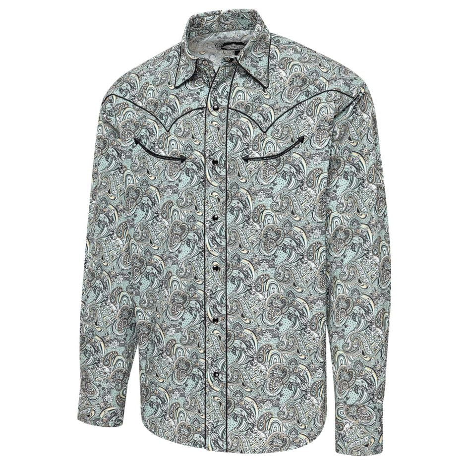 Men's Paisley Western Shirt Ace with Detailed Pattern - Cowboy shirt