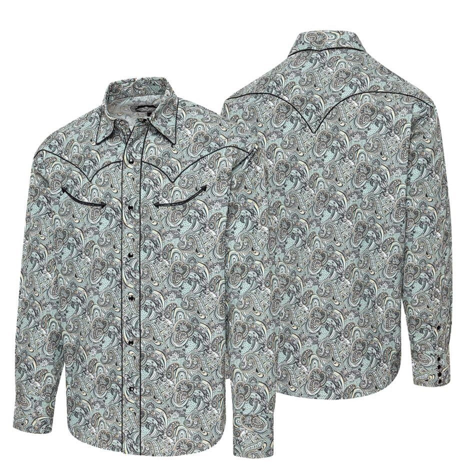 Men's Paisley Western Shirt Ace with Detailed Pattern - Cowboy shirt