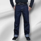 Men's Relaxed Fit Denim Jeans Greasers Gold - 50s Rockabilly Jeans with Comb