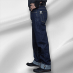 Men's Relaxed Fit Denim Jeans Greasers Gold - 50s Rockabilly Jeans with Comb