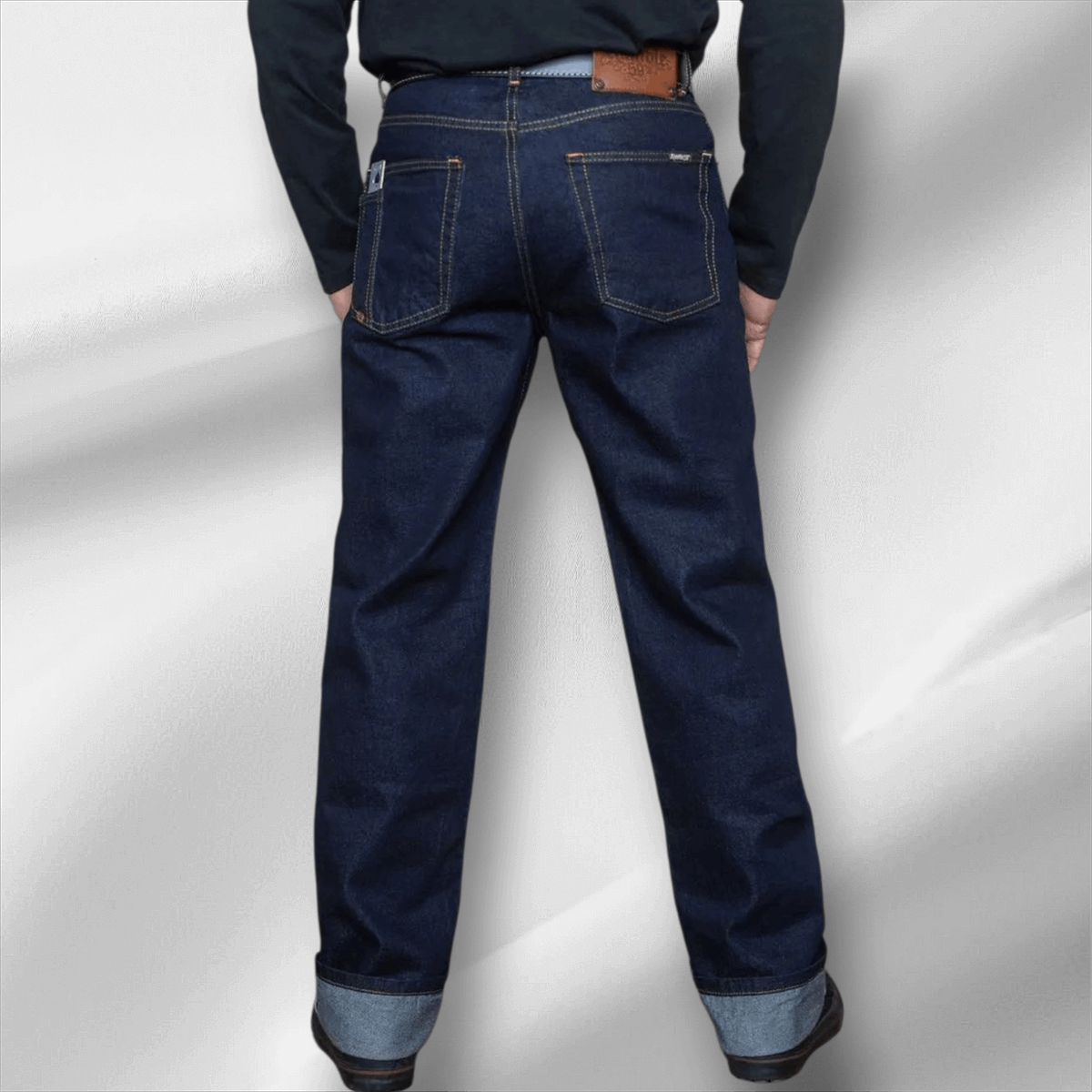 Men's Relaxed Fit Denim Jeans Greasers Gold - 50s Rockabilly Jeans with Comb