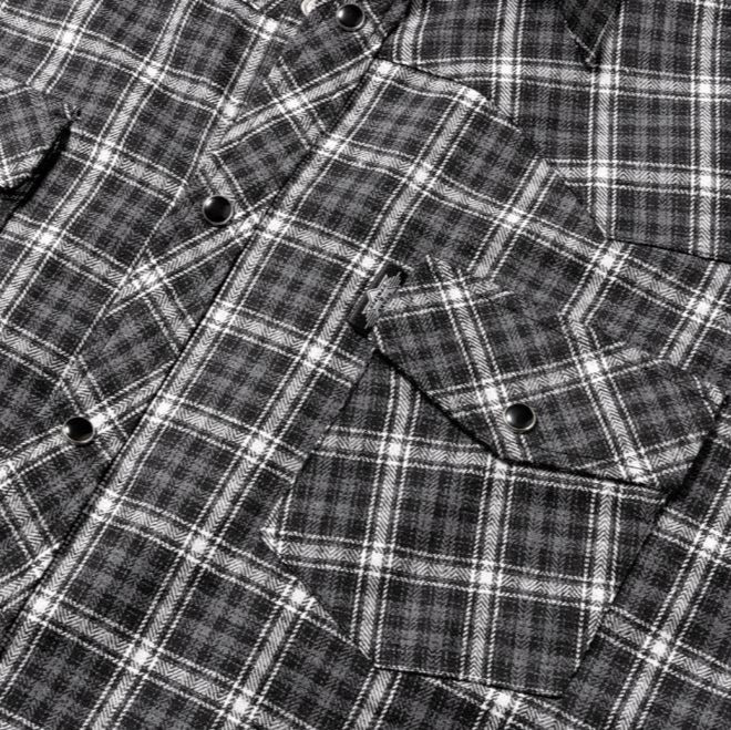 Men's Sleeveless Western Shirt Jacob - Checked Plaid with Embroidered Bull