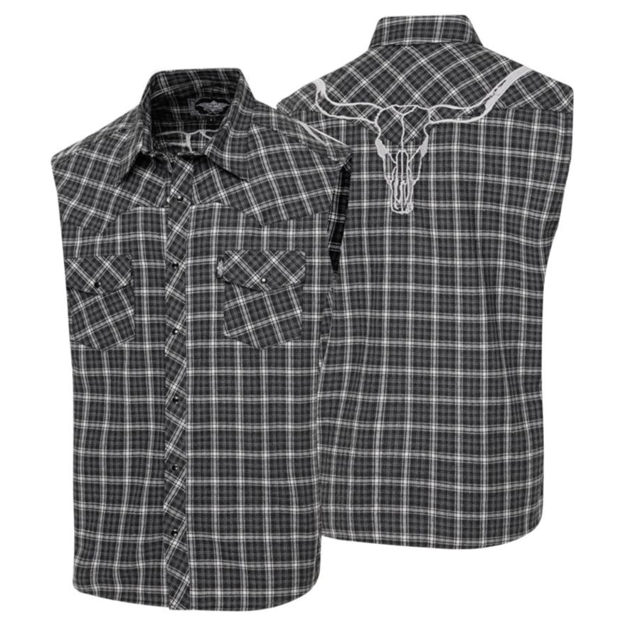 Varrukateta meeste särk JACOB tikandiga