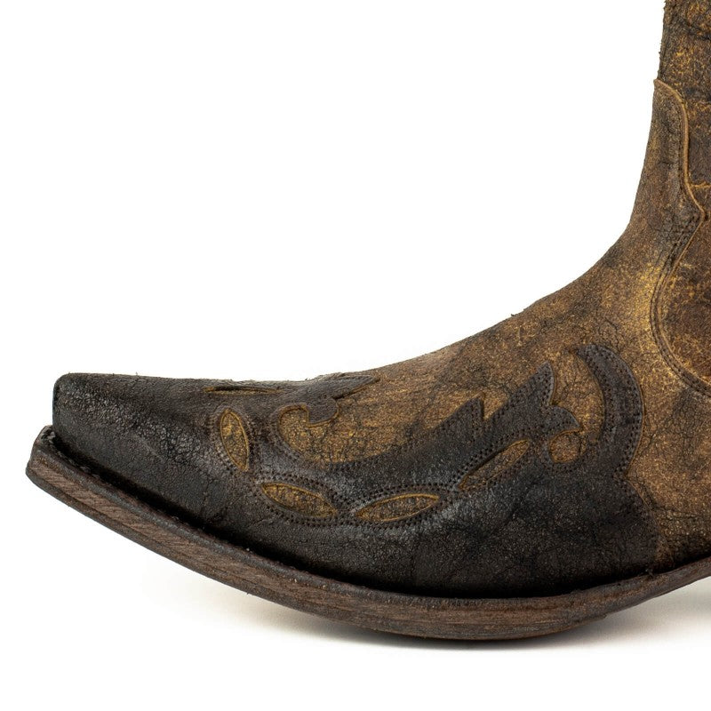 Men's Thor Brown Leather Ankle Boots - Goodyear Welted Western Short Boots
